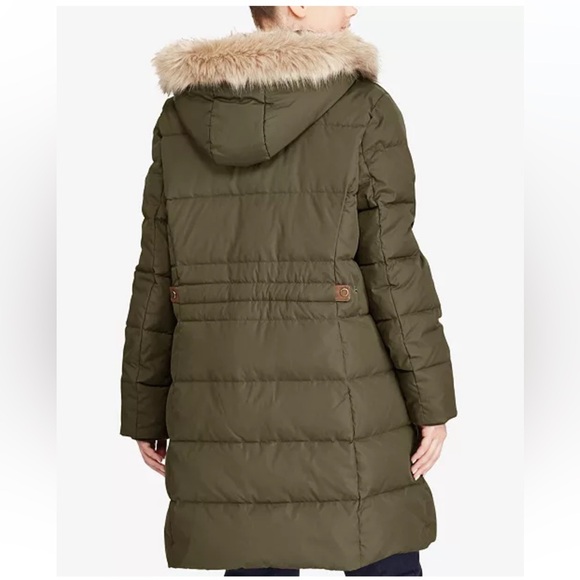 Lauren Ralph Lauren women’s down feather puffer jacket size large (missing hood) - Picture 3 of 11